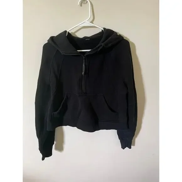Lululemon Scuba Oversized 1/2 Zip Hoodie Black - Picture 4 of 6